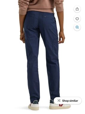 Lee Women's Ultra Lux Comfort Flex-to-Go Utility Pant Size 14M Mood Indigo New